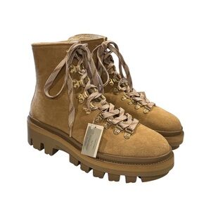 All Saints Tan Lace Up Boots